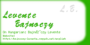 levente bajnoczy business card